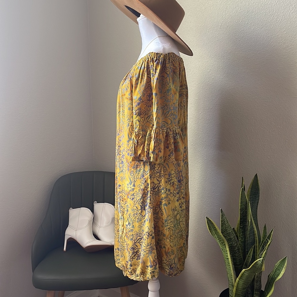 Tropical Summer Vacation Yellow Lightweight Beach Vibes Dress - Picture 8 of 12